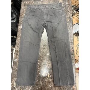Levis 505 Regular Fit Jeans Mens 38x32 Gray Straight Leg Denim Pants 00505-0716
